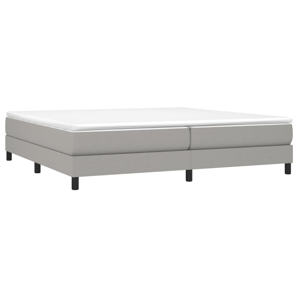 vidaXL Estructura de Cama con somier Tela Gris Claro 200x200 cm
