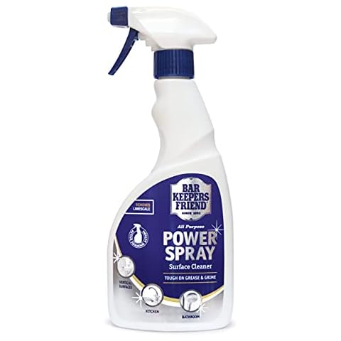 Bar Keepers Friend Power Spray 500ml - Multi-purpose Foaming Formula to Fight Grease, Grime & Limescale - Ideal for Large Surfaces, Kitchen & Bathroom - With Oxalic Acid Cover