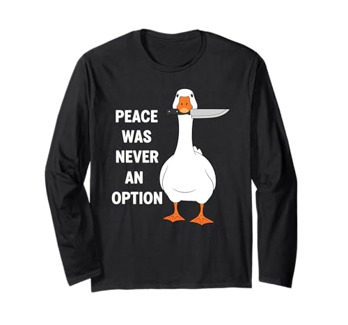 FUNNY PEACE WAS NEVER AN OPTION DUCK Maglia a Manica