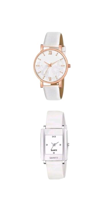 AARATI ENTERPRISE Womens Floral Analogue Watch with Leather Band and Stylish Stainless Steel Wrist Watch - A Perfect Duo of Elegance and Style (Style 13) (B0CJF7T1GH) Amazon Price History, Amazon Price Tracker