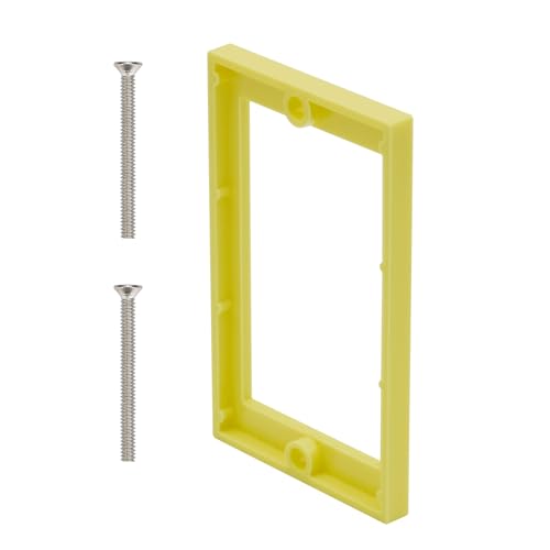 Image of Single Gang Receptacle Outlet Box Extenders 1 /4 inch,Yellow,Pack of 1 | Includes 2 screws (6-32 x 1.25); Box Extenders Electrical for Electrical Outlet Box and Electrical Outlet Switches.