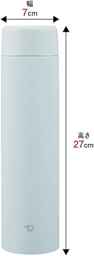 Miniatura 2 de Zojirushi SM-GA72-HL Botella de agua sin costuras, gran capacidad, 24.3 fl oz (24.3 fl oz), tornillo, taza de acero inoxidable, gris hielo, lavadora