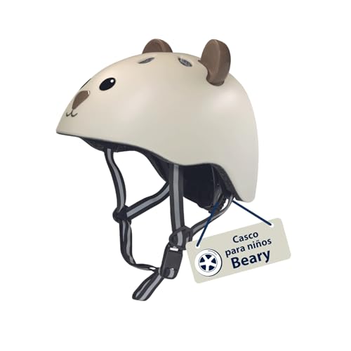 HUDORA Casco para niños HUDORA Beary - Casco cómodo para niños en XXS/XS - Casco Seguro con diseño de Oso - Casco para niñas y niños - Ideal para Bicicletas/Scooters