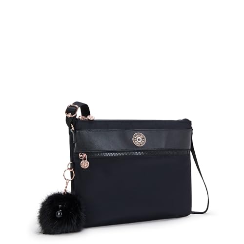 Kipling Ambrosia Crossbody Bag Jet Black Satin Wk2