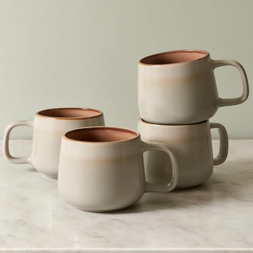 Ava Nord Ceramic Coffee Mugs Set of 4 | 12 oz Stoneware Coffee Cu...