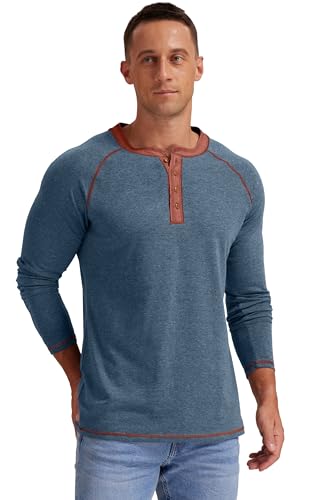 Image of Sailwind Mens Henley Long /Short Sleeve T-Shirt Cotton Casual Shirt