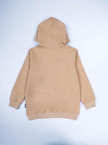 Image of KiddoPanti Unisex Solid Pullover Hooded Fleece Sweatshrit | Cotton Poly Fleece Fabric | Waist Length, Full Sleeve Hoodie | 2 Kangaroo Pockets | Winter Wear for Boys & Girls