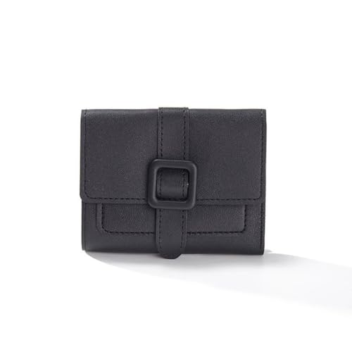 Compact Multi-Card Holder Slim RFID Blocking Wallet with Coin Pocket for Women (black)