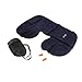 Produktbild 1 Satz Travel Neck Pillow U-förmiges Kissen Office Flight Travelling Neck Rest Weichkissen Kissen Health Care + Augenmaske + 2 Ohrstöpsel