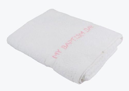 Embroidered Baptism Day Towel (Pink)