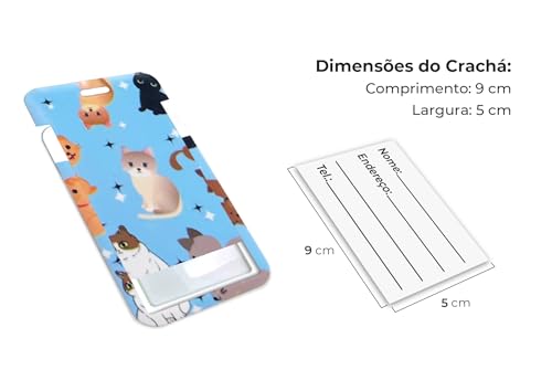 Cordão + Porta Crachás De Flores, Frutas, Animais Importado (Gatinhos)