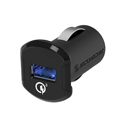 Scosche USBCQC-RP 18W Qualcomm Quick Charge 3.0 Car Charger compatible with all Qualcomm 3.0, 2.0, Samsung Adaptive Fast Charge and USB Devices