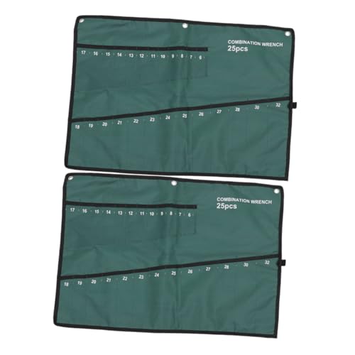 Housoutil 2 Bolsas De Herramientas Para Colgar En Rollo Organizador De Bolsillo Con Llave Eléctrica Bolsa De Almacenamiento Kits De Herramientas Bolsa Organizadora De Herramientas