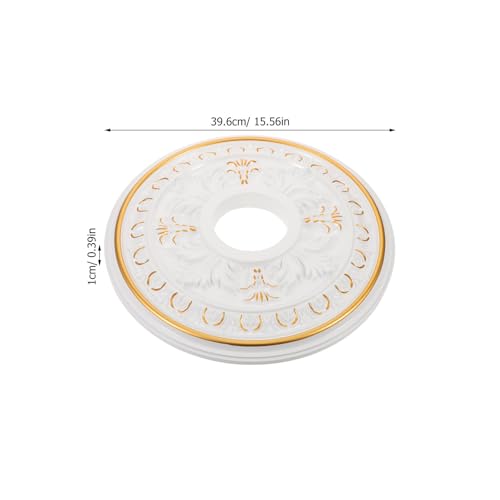 Medallón de techo blanco Levemolo de plástico ABS redondo para lámparas y decoración 3