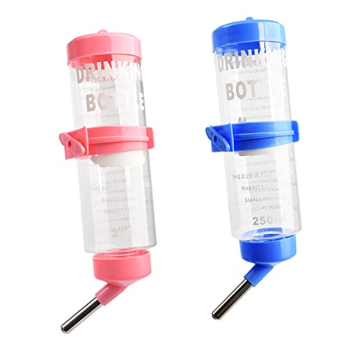BESPORTBLE Chinchilla Cage Water Dispenser 2pcs Rabbit Water Bowl Small Pet Drinking Bottle Durable Leakproof