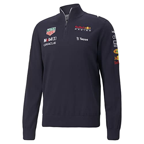 Red Bull Racing Official Teamline Strick Jumper para hombre, talla XS - Producto oficial, Azul Marino, M