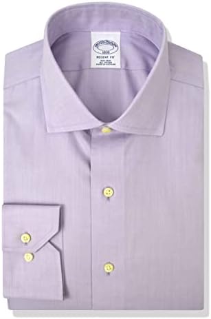 Brook Brothers Mens Regent Fit Non Iron All Cotton Dress Shirt Herringbone Striped