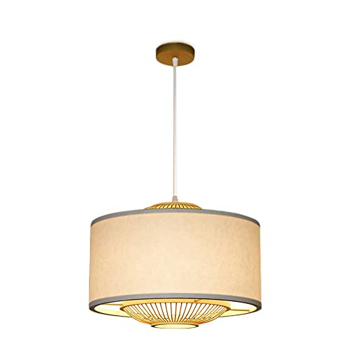 Lustre chinois salon suspension rétro tissée main chambre