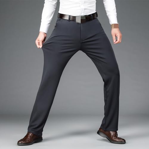 Timelessflex - Men's High Stretch Straight Fit Pants,Comfort Slim Fit Business Dress Pants,Ice Silk Casual Trousers2