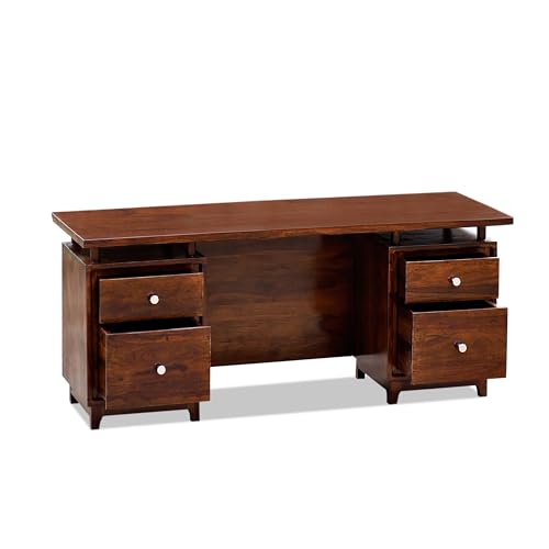 Image of Solid Sheesham Wood Study Table for Adults | Computer Table for Home | Wooden Writing Desk | Office Table for Office Work | Work from Home Table with 2 Drawers (3)