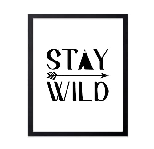 Poster Master Stay Wild Poster - Typography Print - Black
