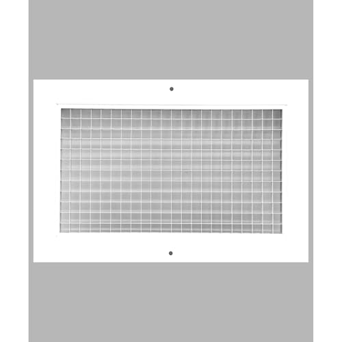 Image of 6 inch x 10 inch Cube Core Eggcrate Return Air Grille - Aluminum Rust Proof - HVAC Vent Duct Cover - White [Outer Dimensions: 8.75 inchw X 12.75 inchh]