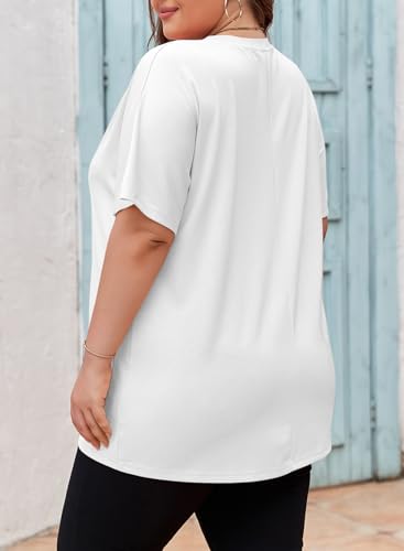 Eytino Women's Plus Size Casual Oversized Tunic Tops
