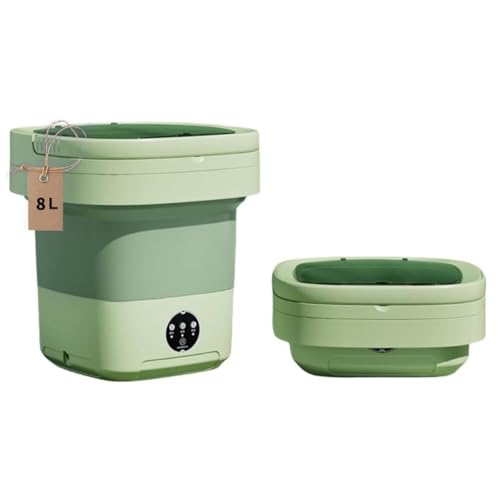 Pesderty Lavadora PortáTil, Mini Lavadora, Lavadora Plegable de Gran Capacidad. Limpieza Profunda de Ropa Interior, Ropa Verde Enchufe UE
