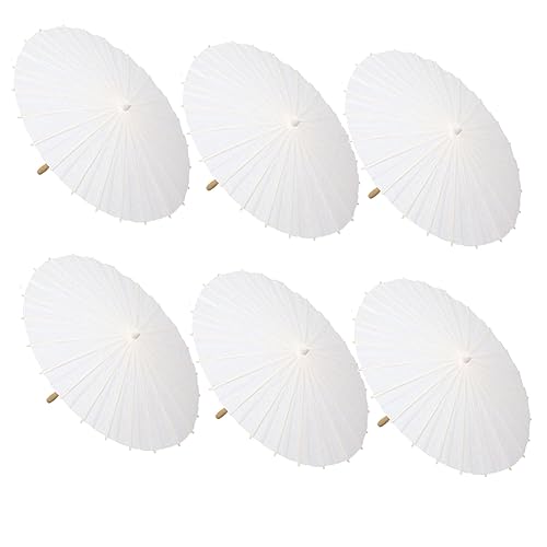 Gokoti Sombrilla de papel de bambú, ideal para centros de mesa de despedida de soltera, accesorios para fotos, 60 cm, 60 cm