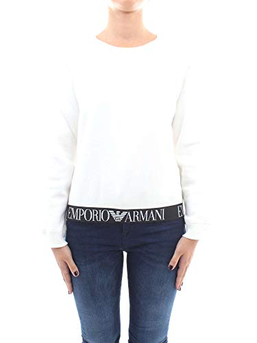 Emporio Armani Women's Logo Atleisure Fleece, Off White, 42