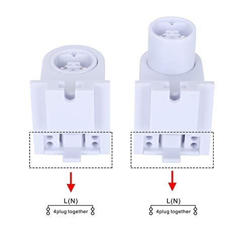 R17D/Ho Tombstone Base Holder Socket Connector T8/T10/T12 8Ft Led Light Replacement Fluorescent Plunger Lampholder Adaptor 5 Pairs #TOP2