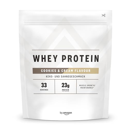 by Amazon — Nutrition Whey Protein Powder 1kg Cookies & Cream, (Zuvor eine Marke von AMFIT, gleiches Produkt)