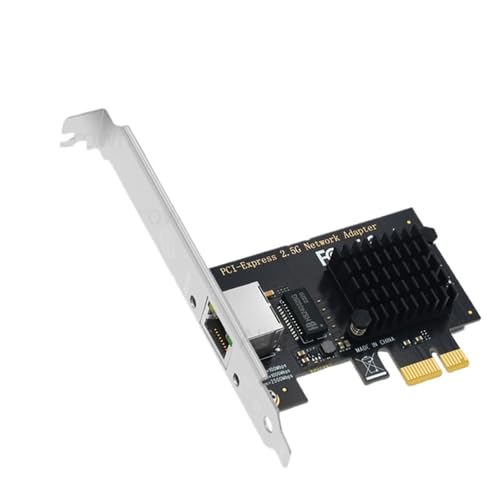 Tarjeta de Red 2.5G Gigabit PCI-E a RJ45 Ethernet PCIE 100/1000/2500Mbps 1 Puerto RJ45 LAN Para Windows 7/8/10/11 (Negra 8111E) miniatura 2