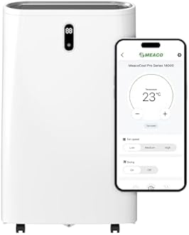 Meaco MeacoCool Pro Series 14,000 Portable Air Conditioner - Wi-Fi enabled with Meaco App, Low Energy, Low Noise, Free Flexible Window Kit