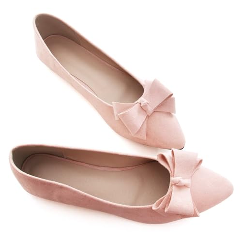 Image of SAILING LU Women's Bow-Knot Pointed Toe Ballet Flats