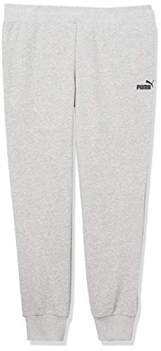 PUMA Women's Essentials French Terry Sweatpants, Light Gray Heather, XXL
