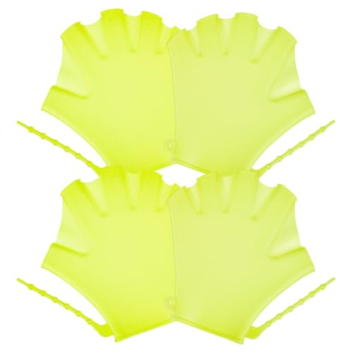 Happyyami 4pcs Silicone Swim Training Gloves for Boy Girl Webbed Water Gloves for Diving Water Sports Lightweight Breathable Design for Boys and Girls Swimming Accessory