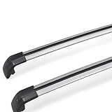 NVETJMUA Barras Portaequipajes para Hyundai para Santa Fe 2013-2018 2 Barras Laterales Aleación Aluminio Techo Coche Rieles Transversales Portaequipajes