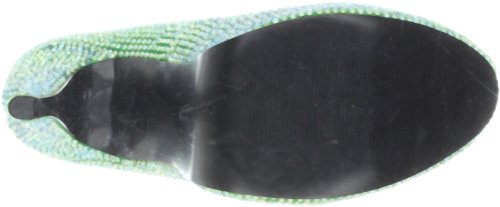 Pleaser Women's Teeze 06R GNSA Platform Pump,Green Satin/Irid Rose,6 M US4