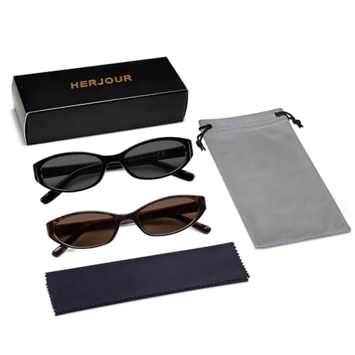 Image of Retro Oval Sunglasses Womens Mens Y2k Trendy Cateye Shades AR82299 | Narrow Round Cute Sunnies,90s 2000s Cool Skinny Frame