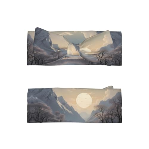 0-6 Months Baby Bow Hairband for Newborn, Infant, Toddler, Elastic Bow Headband, Nordic Silence Decorative Headband2