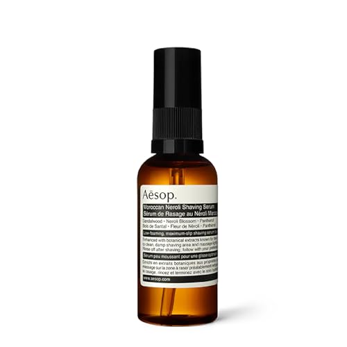 Aesop Moroccan Neroli Shaving Serum | Razor Bump Treatment | Calms and Softens Skin | Maximum Slip For Razor-Close Shave | 60 mL / 2 oz