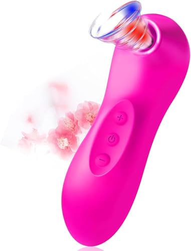 Sucking Bullet Vibrator Adult Sex Toys Mini Vibrator with 10 Suction Modes Clitoral Stimulator Adult Toys for Women Thumping Clit Sucker Nipple Rose Toys for Female (Pink) OR-02