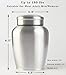 Large Stainless Steel Silver Urn for Ashes Adult Male & Female Cremation Urn for Women Decorative Urn for Human Ashes