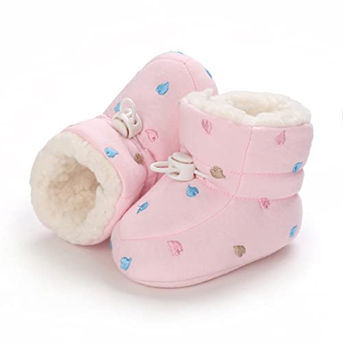 Cotton Soft Boots For Toddler Baby Girls Cute Warm Winter Thick Fuzzy Lined Booties Winter Indoor Outdoor Non Slip Shoes3