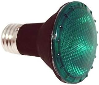 (6 Pack) 35PAR20/NFL 120V Black Back Green - 35W PAR20 Halogen Bulbs, Narrow Flood, 120V