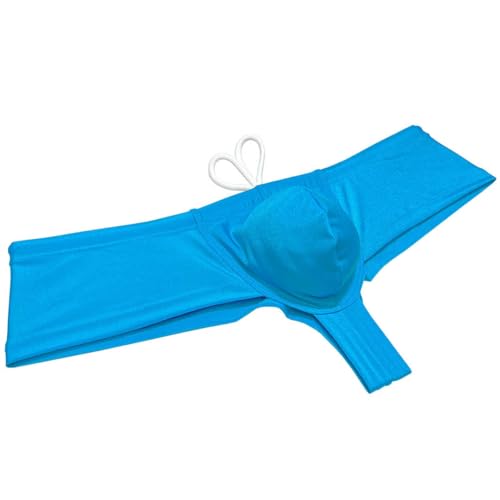Sport Men Solid Contour Pouch Swimsuit Brazilian Bikini Swim Briefs Shiny Half Hip Swimwear Surf Skimpy Trunks2