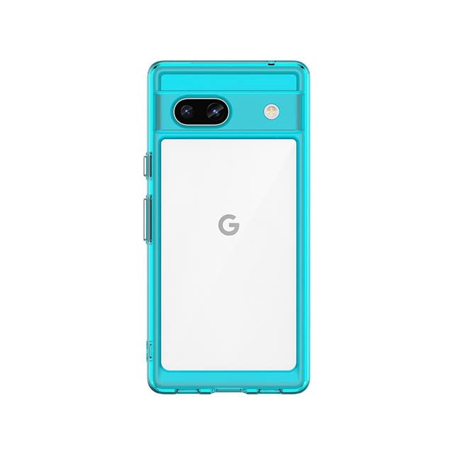 Careflection Premium Hybrid Bumper Camera Protection Case for Google Pixel 7A Transparent Ocean Sea Blue Hard Acrylic PC Back TPU Case with Oleophobic Anti Dust Coating Slim Cover