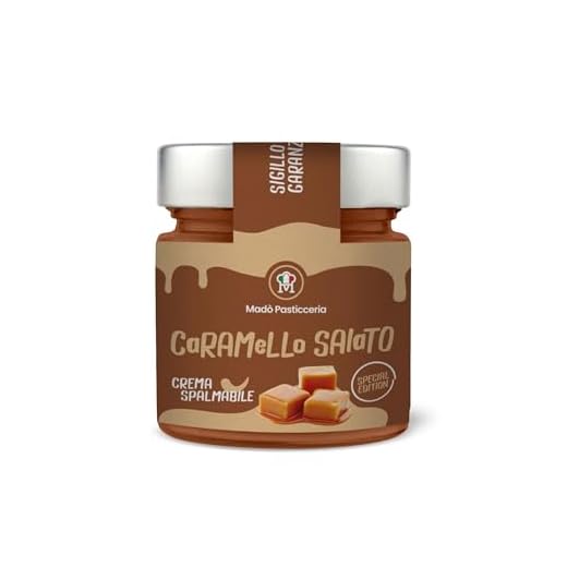 MADÒ Crema Spalmabile al Caramello Salato Artigianale - 100% MADE IN ITALY Vasetto da 200g - Creme Spalmabili per Panini ,Dolci, Colazioni, Prodotti da Pasticceria