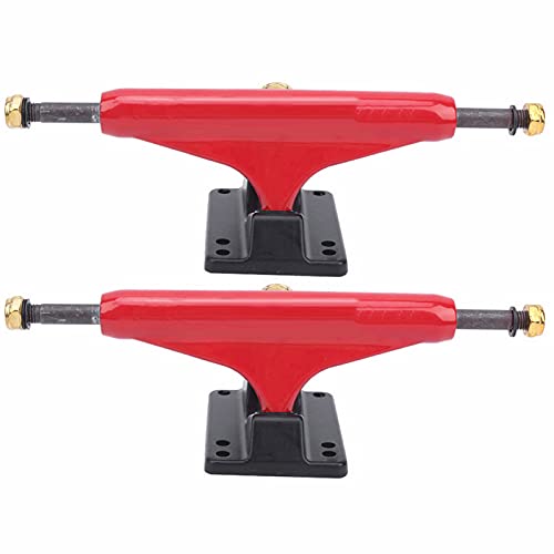 POENVFPO Skateboard Bracket, 2Pcs Maple Skate Board Standard Trucks Accessory for Longboard Replacement (Red)